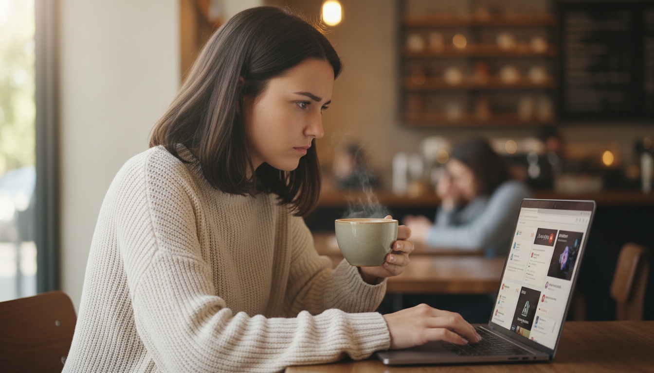 Zoe comparing different AI tools on laptop screen